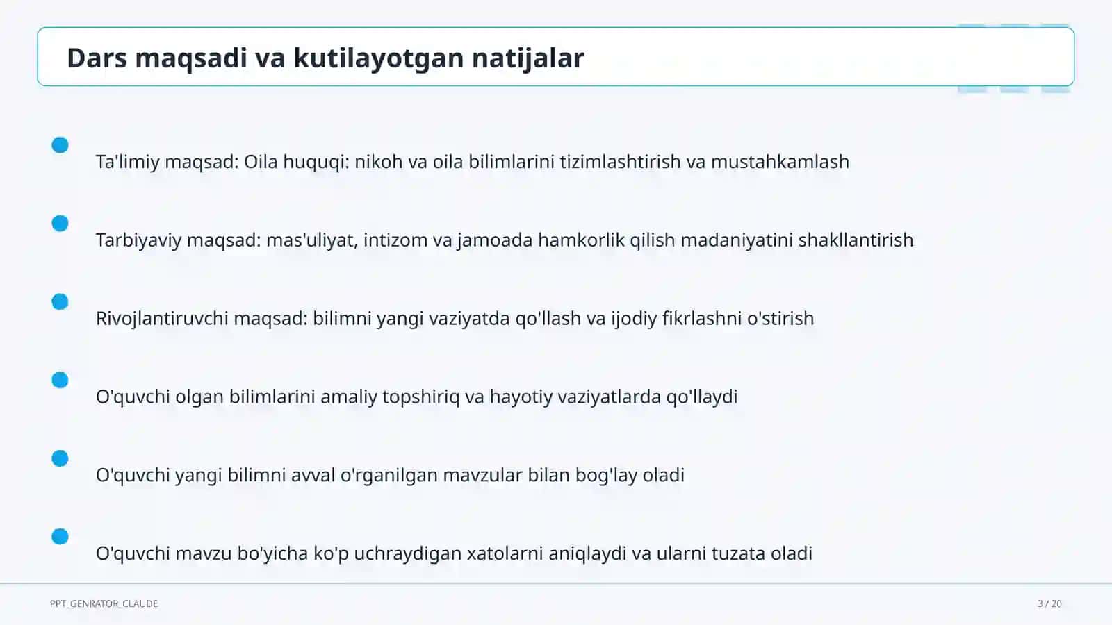 Oilaxuquqi: nikoh va oila 3
