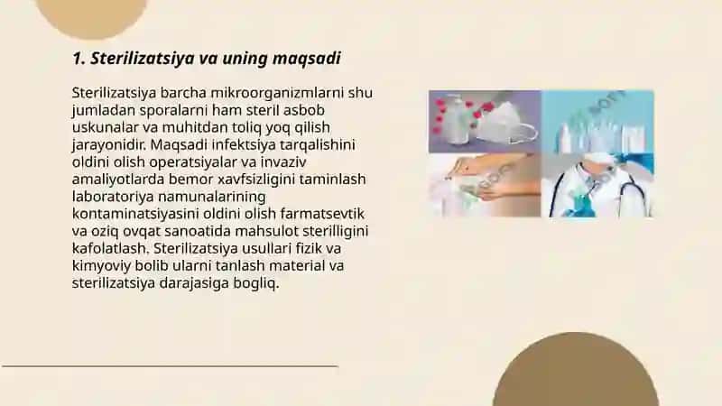 Sterilizatsiya usullari. Aseptika Antiseptika 3