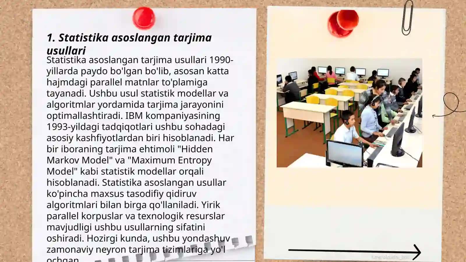Kompyuter lingvistikasida avtomatik tarjima yo'nalishi 3