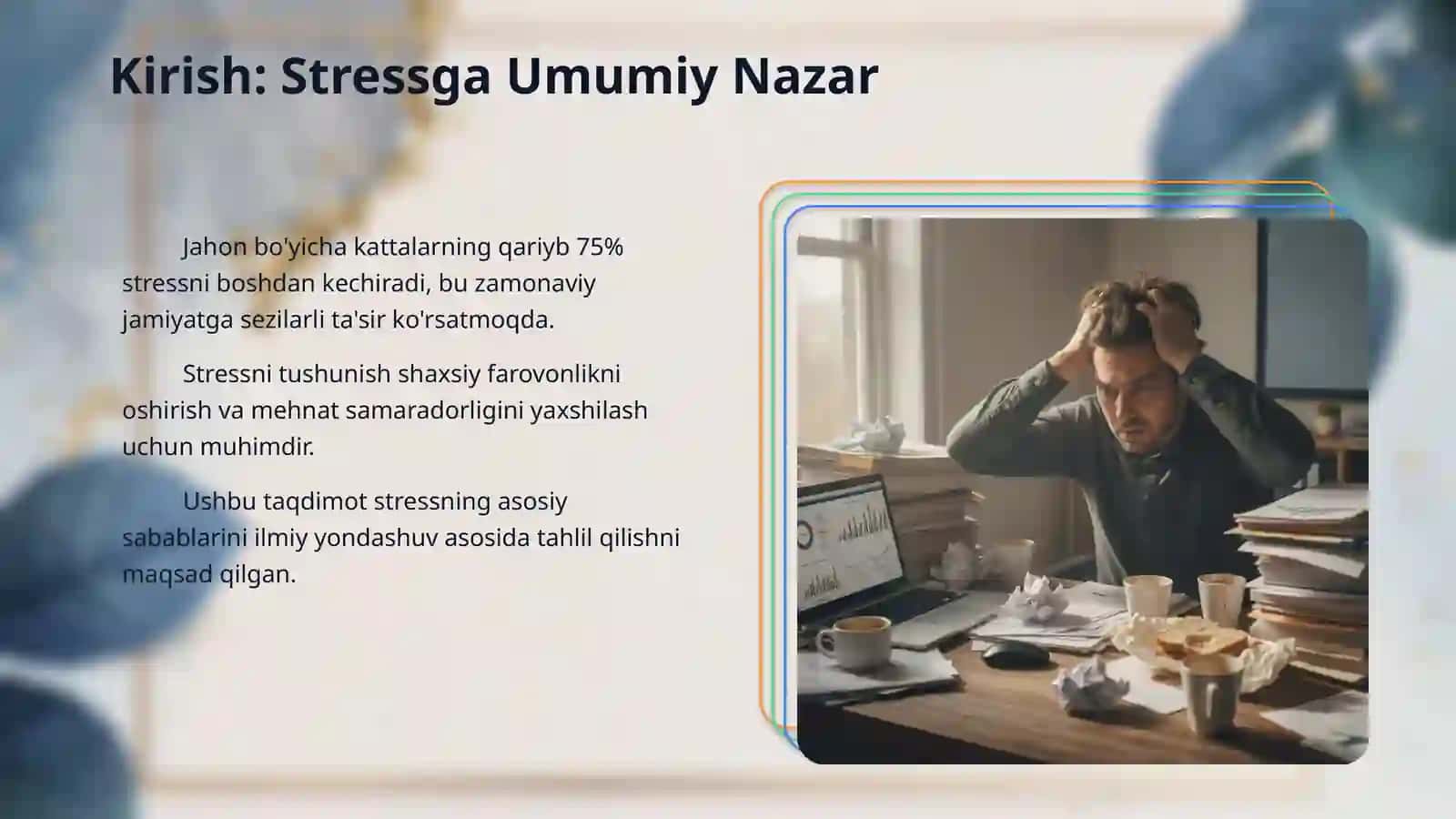 Stressning yuzaga kelish sabablari 3
