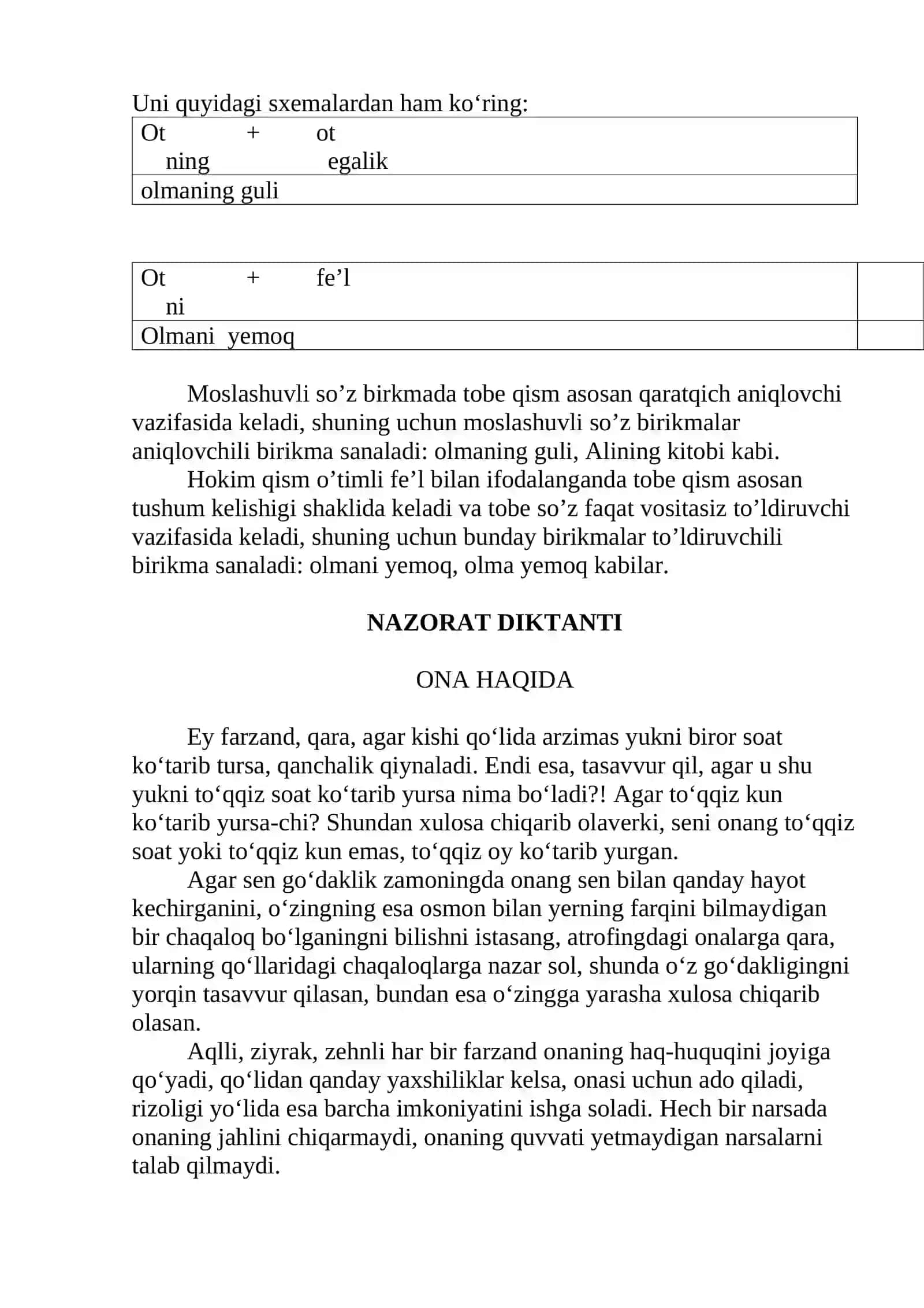 Qaratqich Kelishigi va Egalik Qo'shimchasi 3