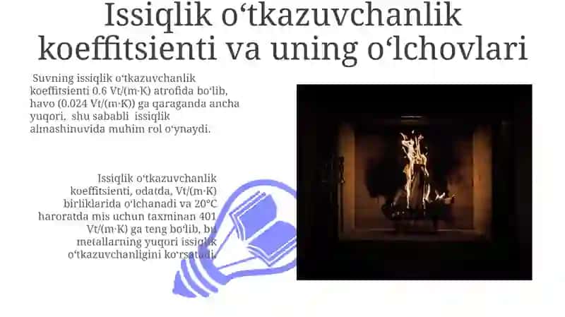 Issiqlik oʻtkazuvchanlikning tasnifi va materiallari 3