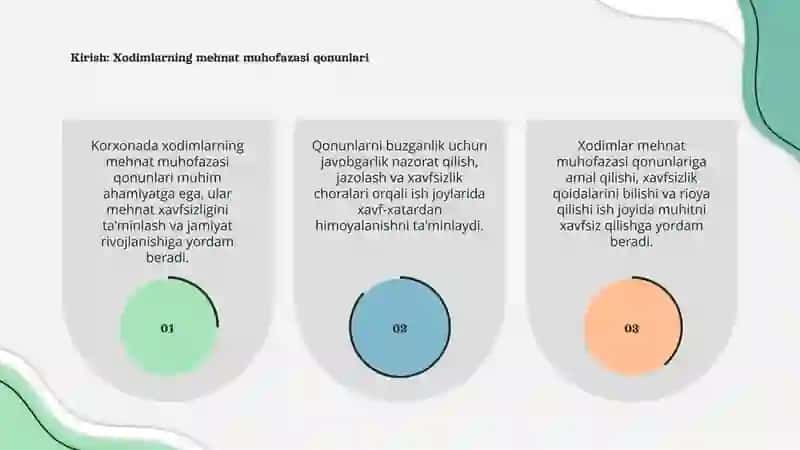 Korxonada xodimlarning mexnat muxofazasi gonunlarini buzganlik uchun javobgarlik 3