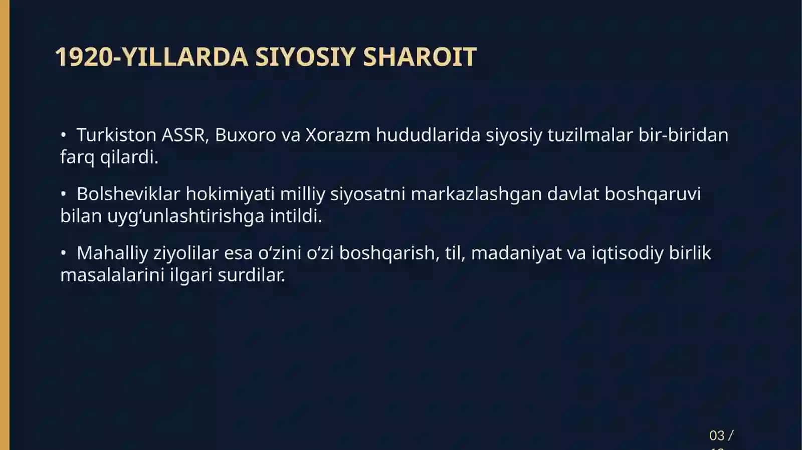 O‘RTA OSIYODA MILLIY-DAVLAT CHEGARALANISHI 3