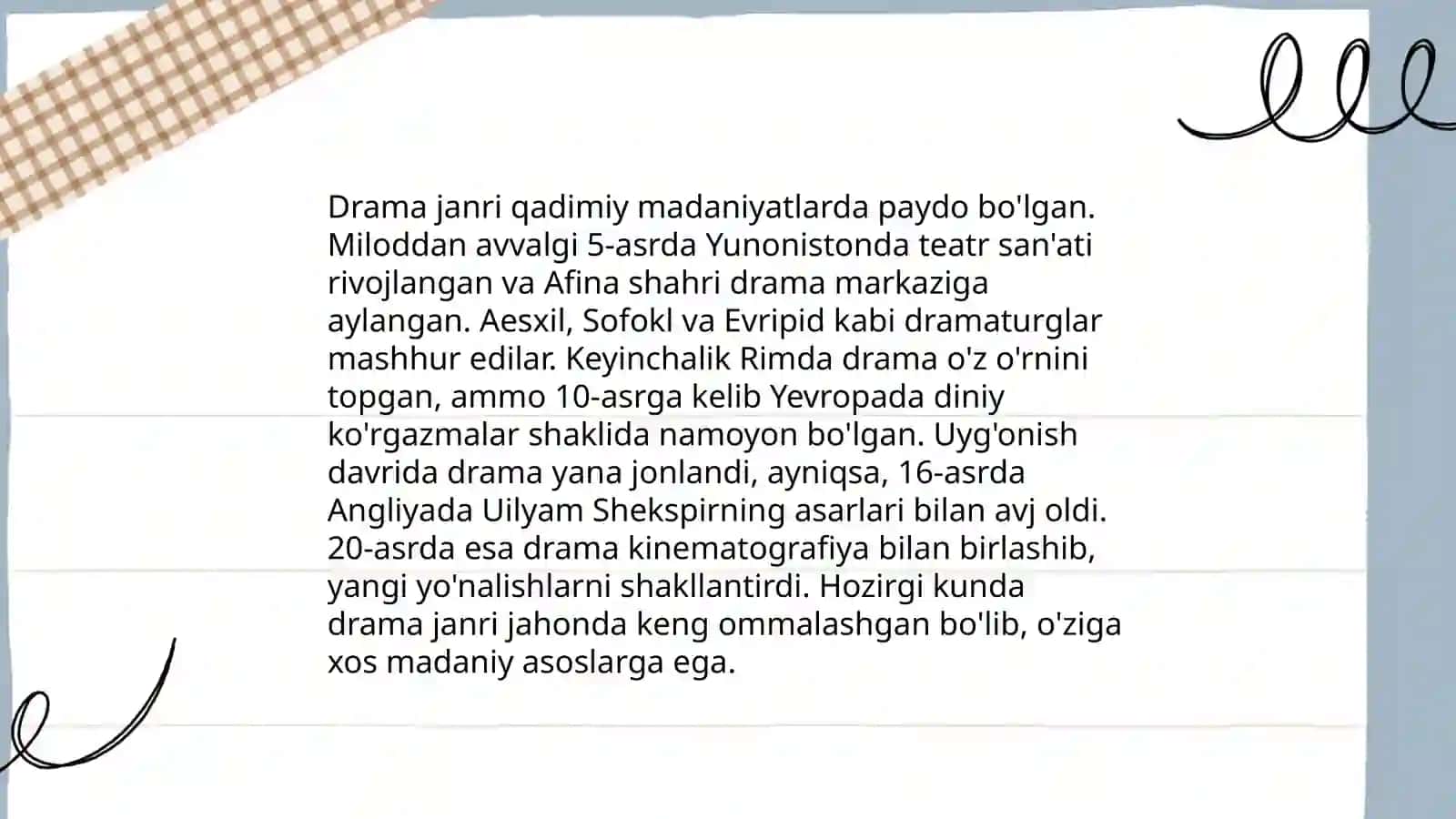 Drama janrining tarixi 3