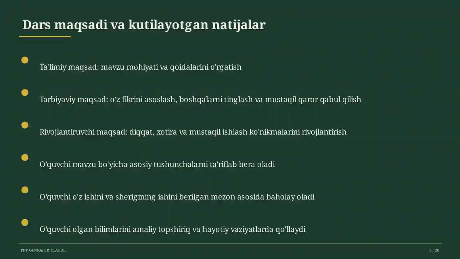 Haykaltaroshlik: loydan shakl yasash (4-sinf) 3