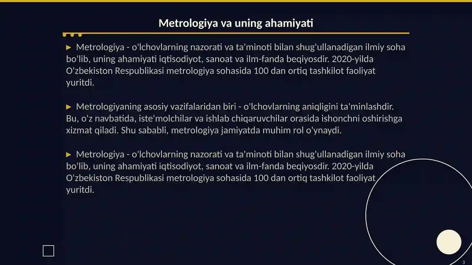 Metrologiya boʻyicha asosiy tushunchalar va taʼriflar oʻrganish 3