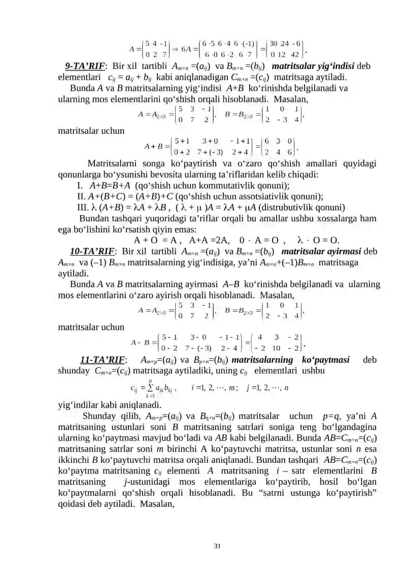 CHIZIQLI ALGEBRA 3