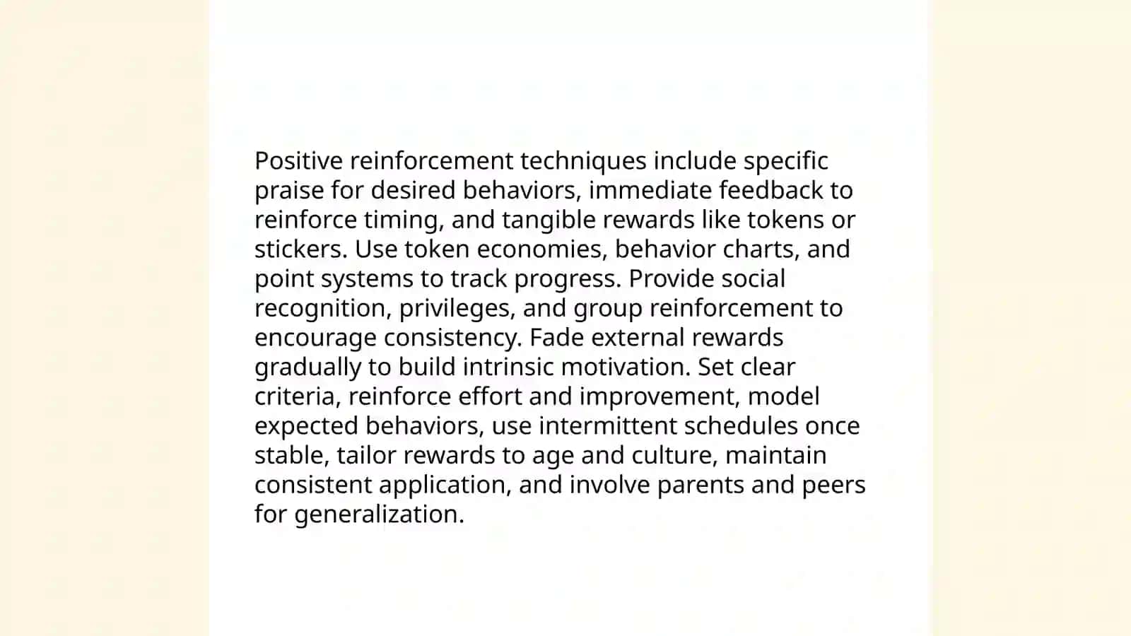 Methods of keeping discipline 3