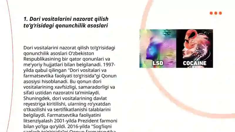 Dori vositalarini nazorat qilishda foydalaniladigan me'yoriy hujjatlar 3