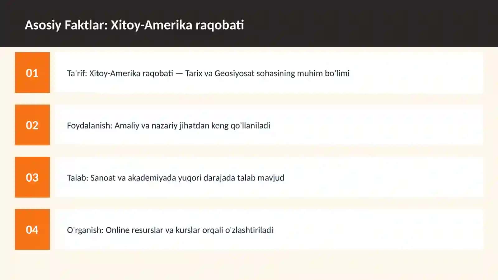 Xitoy-Amerika raqobati 3