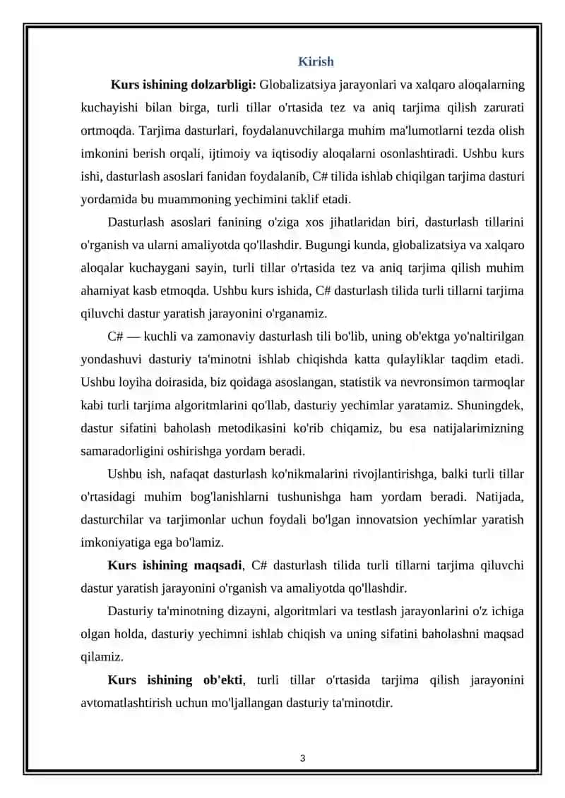 TARJIMA DASTURLARINING ASOSLARI 3