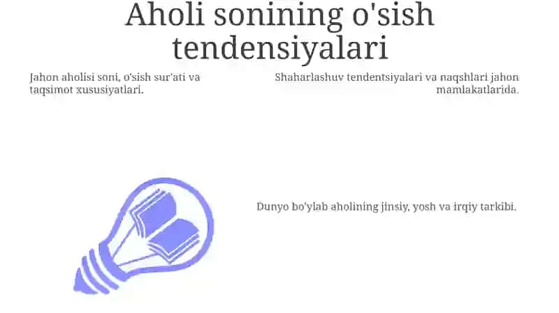 Jahon Aholisi Demografiyasi 3