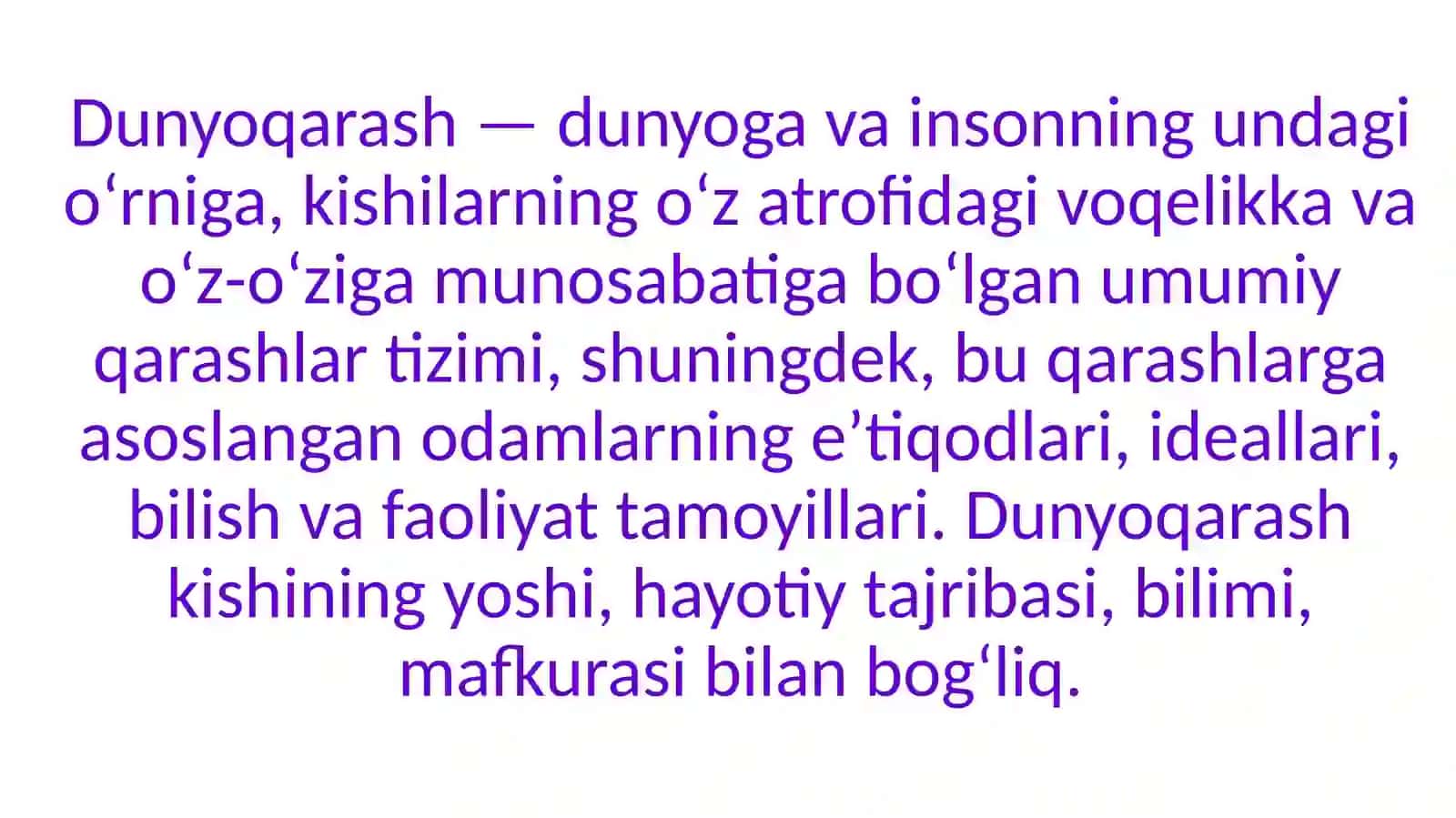 Dunyo qarashining mohiyati tuzilishi va funksiyalar 3