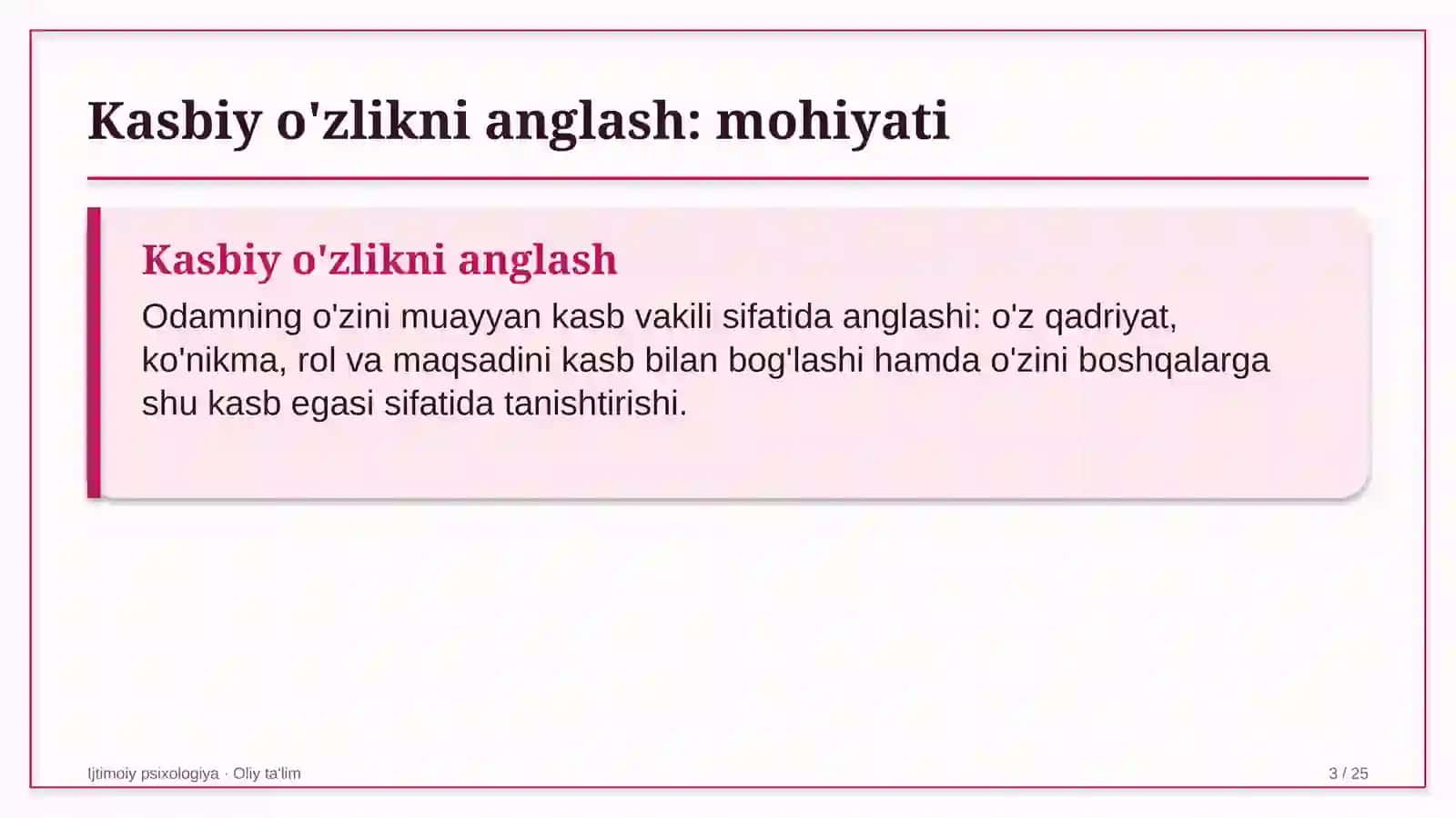 Autsorsing kompaniyalarida kasbiy o'zlikni anglash 3