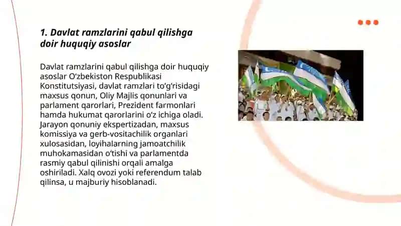 Davlat ramzlarini qabul qilish jarayoni (bayroq, gerb, madhiya) 3