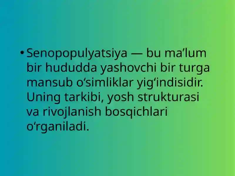 Senopopulyatsiyaning o‘simlik yoshiga ko‘ra tarkibi 3
