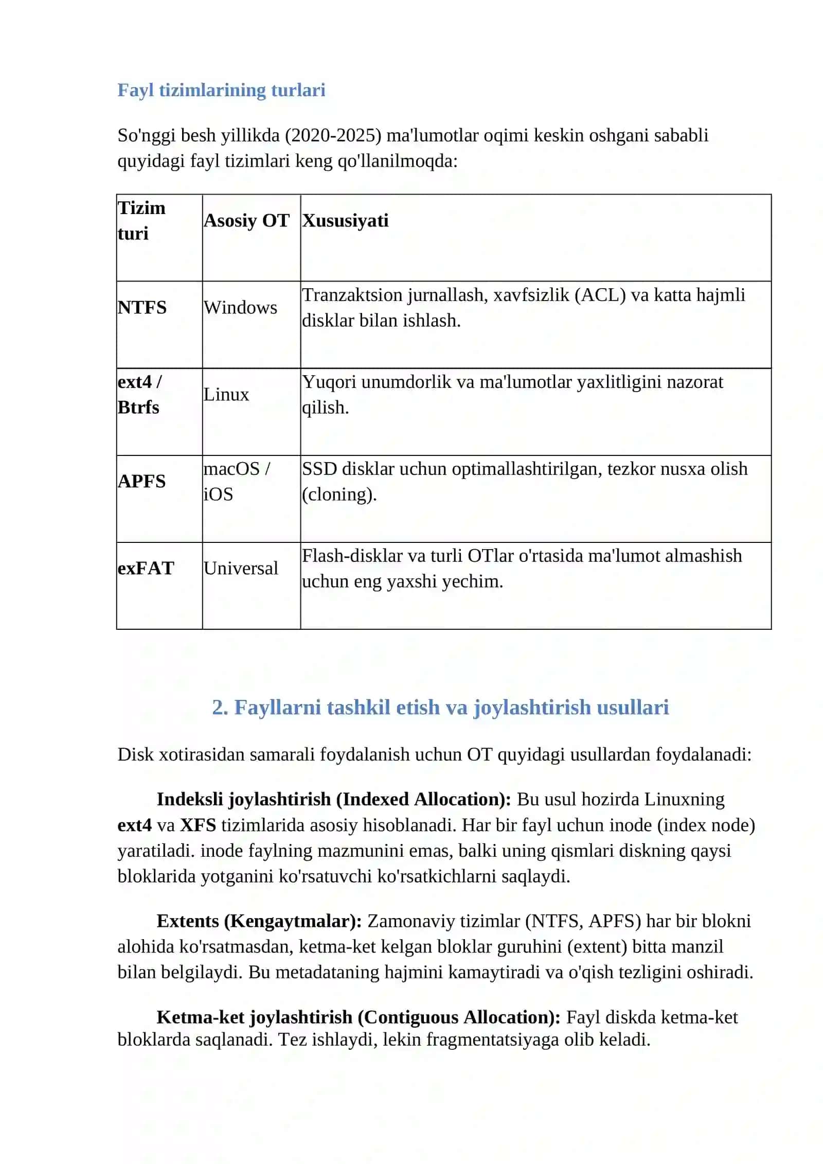 Operatsion tizimlarda fayllar bilan ishlash 3