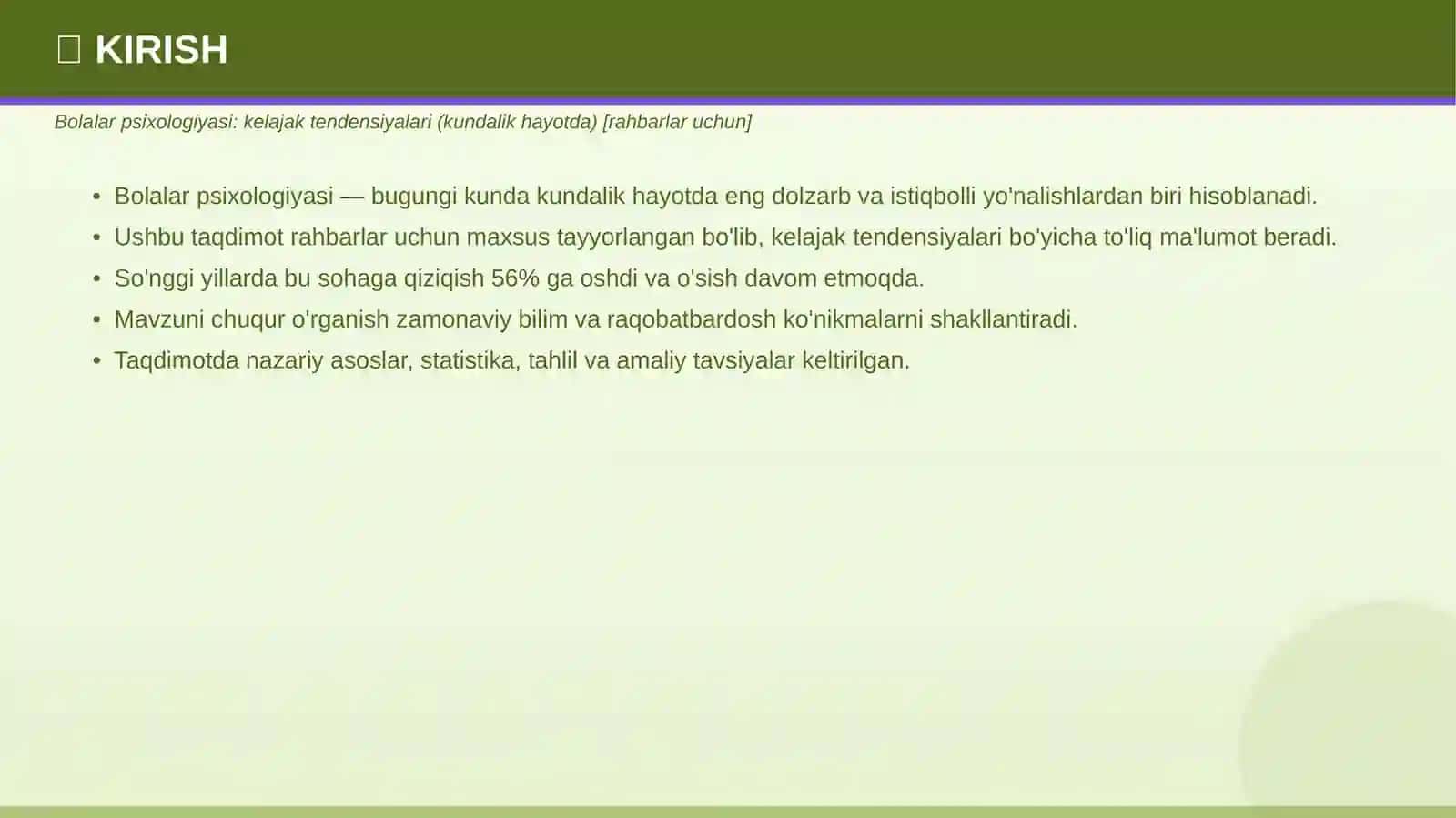 Bolalar psixologiyasi: Kelajak tendensiyalari (kundalik hayotda) [rahbarlar uchun] 3
