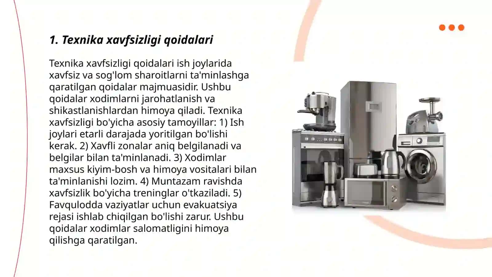 Texnika xavfsizligi qoidalari 3