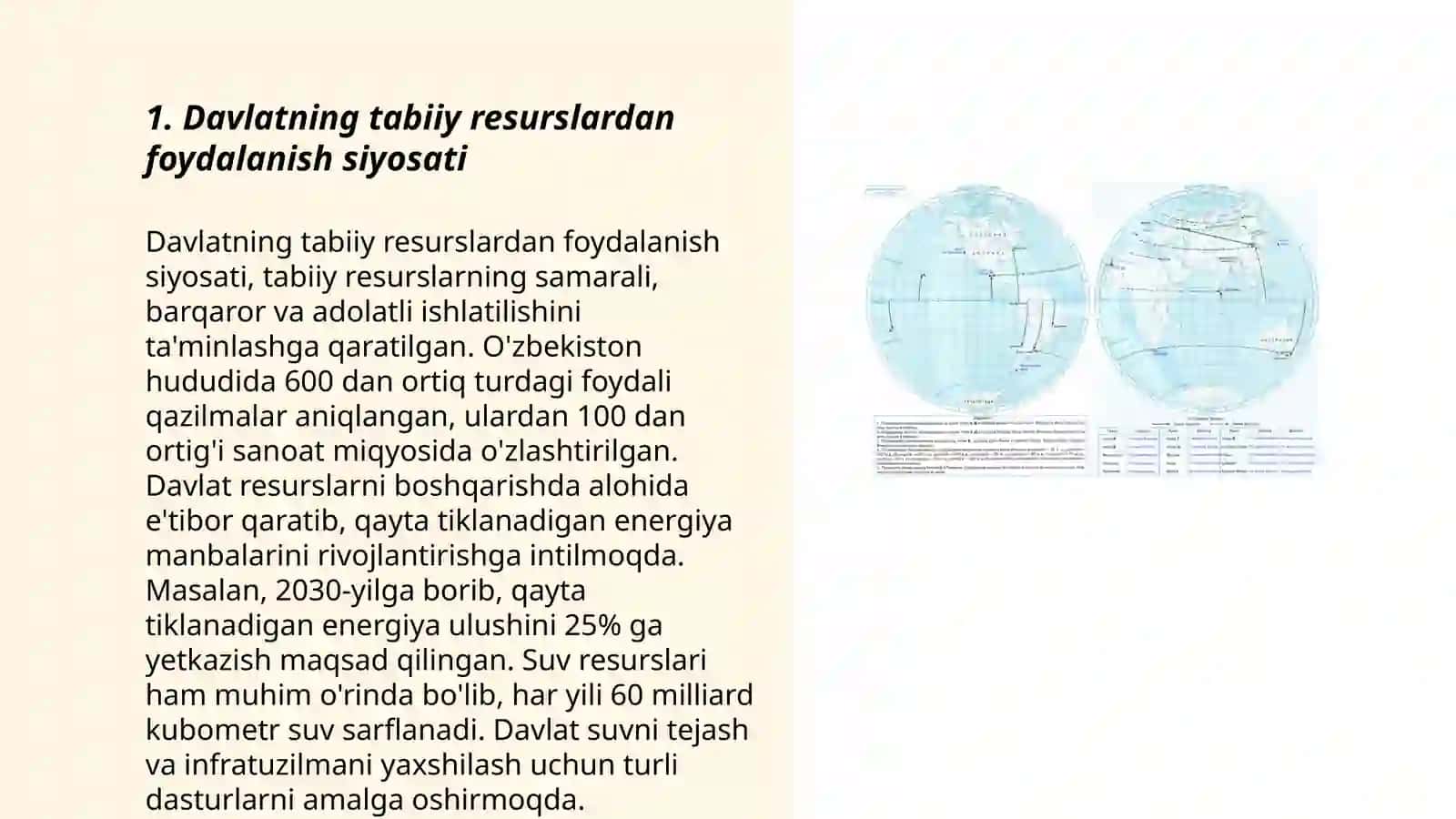 Davlatning tabiiy resurslardan foydalanish siyosati 3