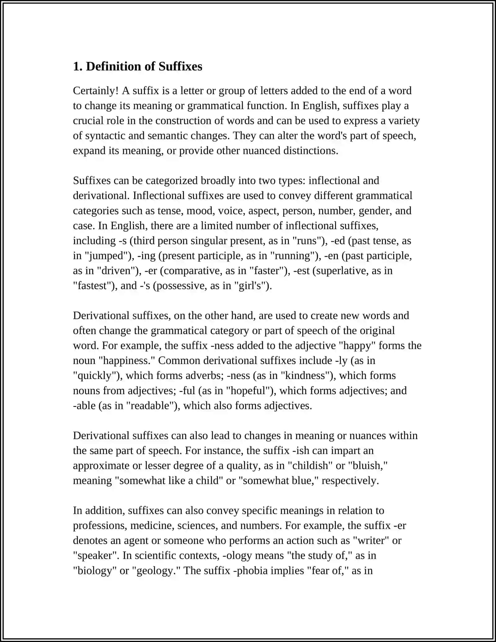 Theme: Suffixes 3