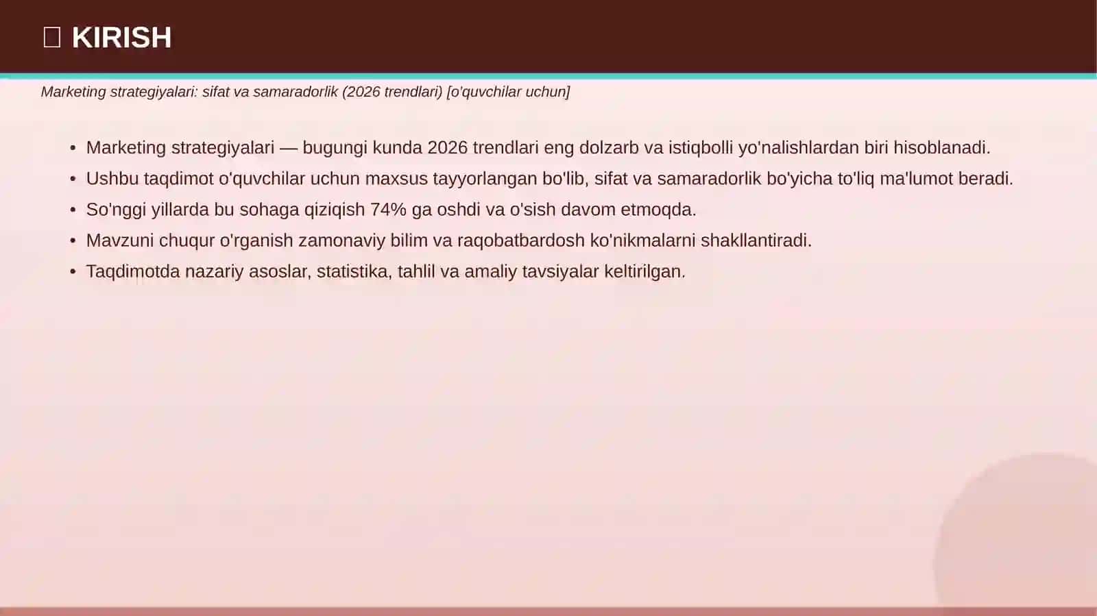 Marketing strategiyalari: sifat va samaradorlik (2026 trendlari) 3