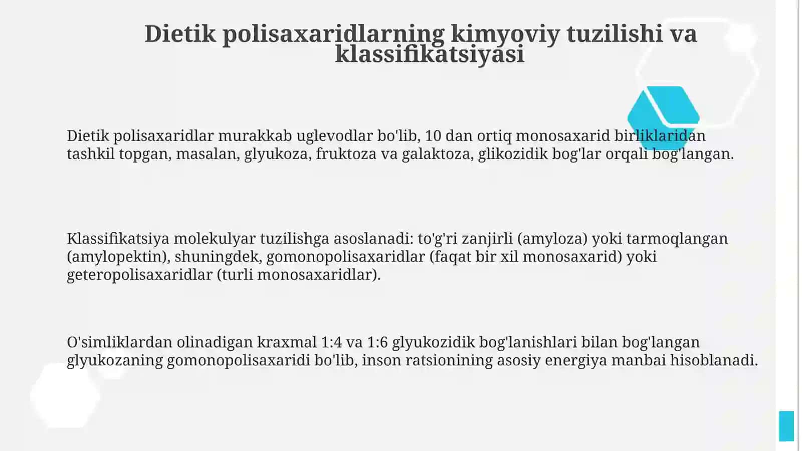 Di- va polisaxaridlarlarning kimyoviy va tibbiy biologik xossalari 3