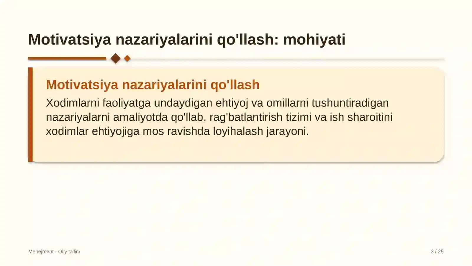 Aviatsiya texnikasini ta'mirlash korxonalarida motivatsiya nazariyalarini qo'llash 3