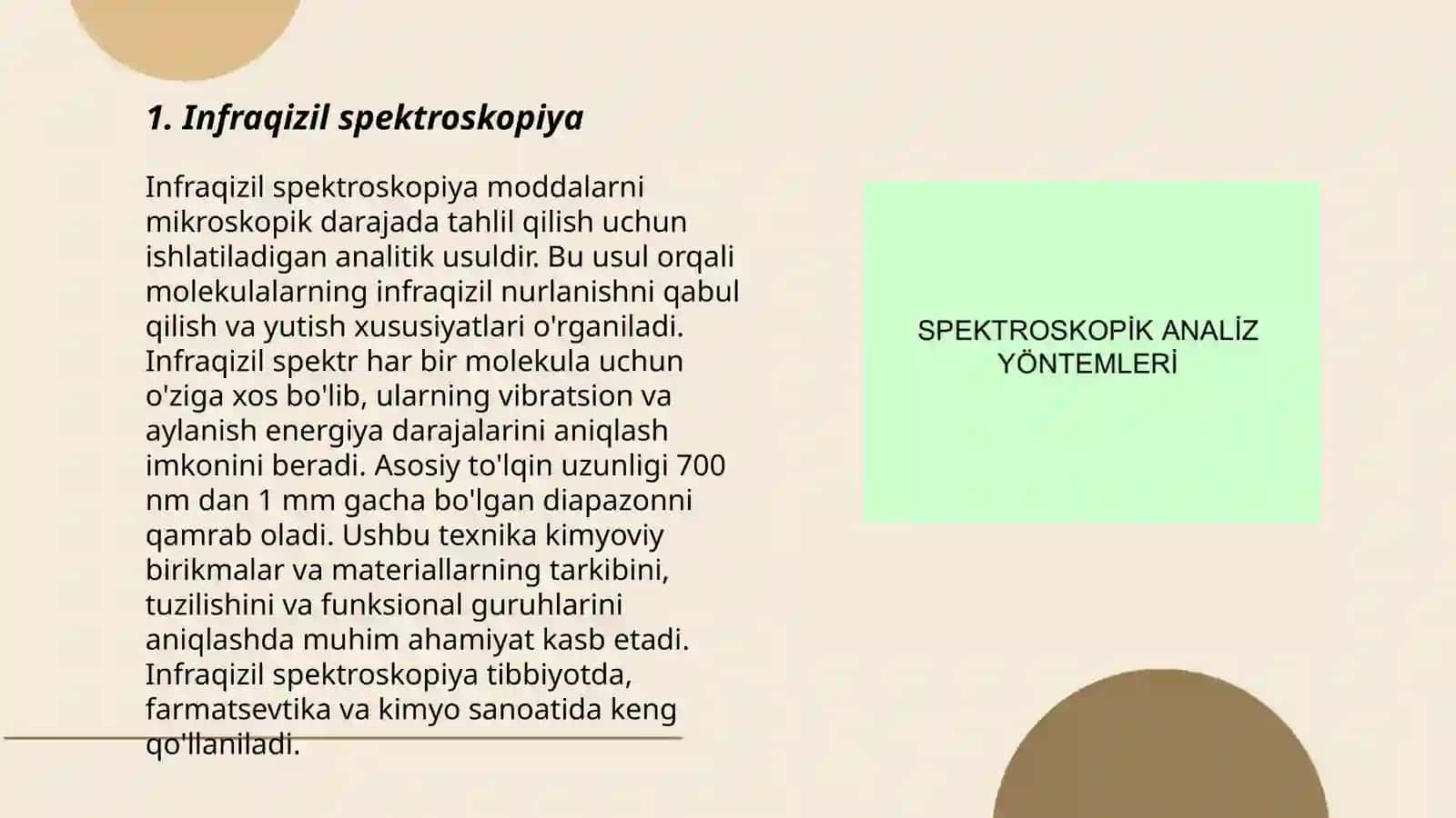 Spektroskopik usullar 3