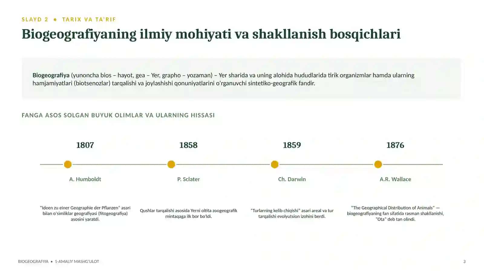 biogeografiya fanining maqsadi va vazifalari 3