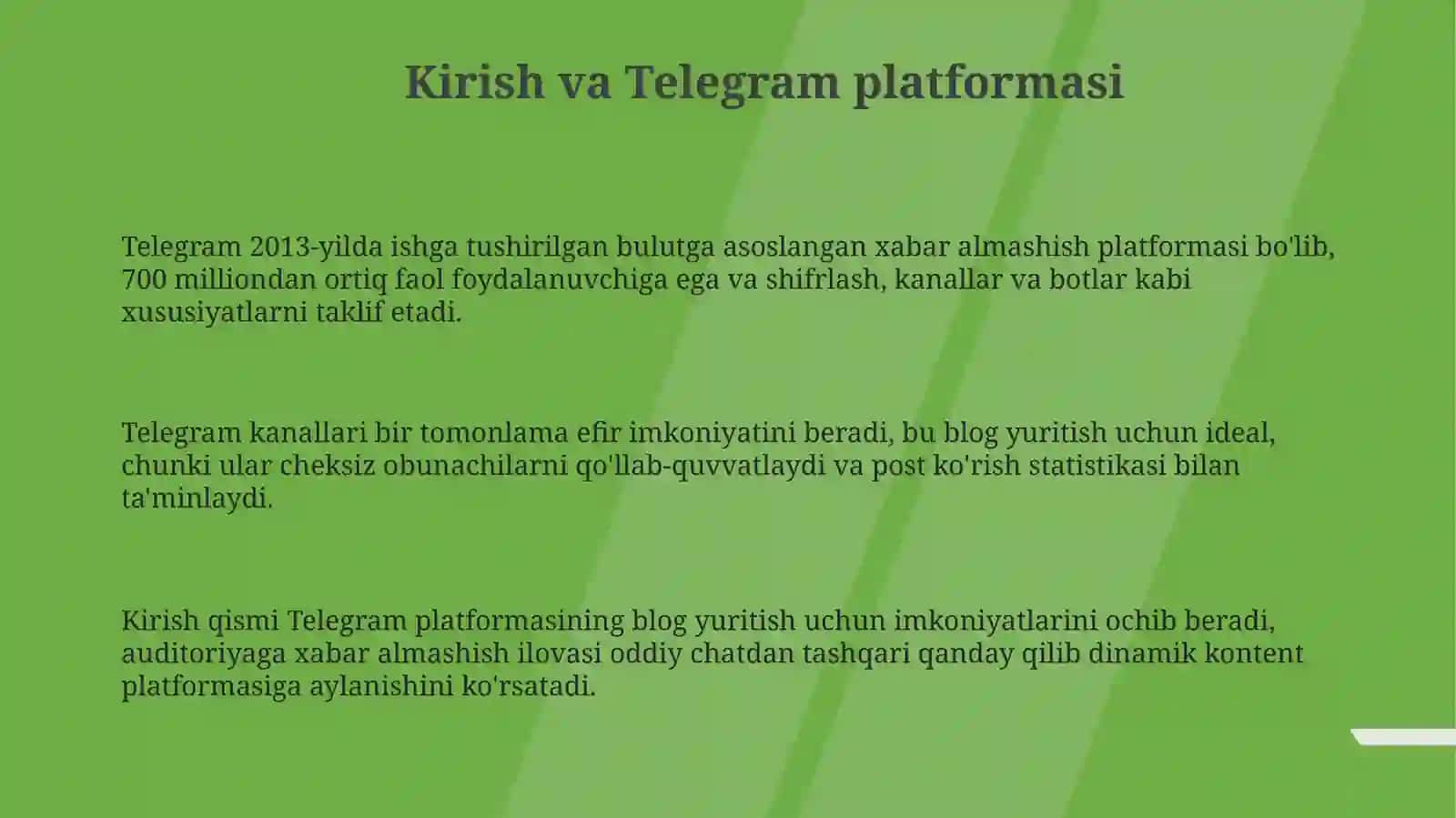 Teligramda blogyuritish 3