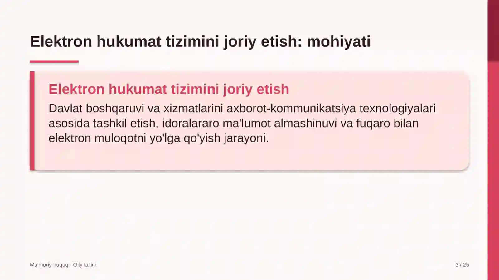 Elektron hukumat tizimini joriy etish: mohiyati 3