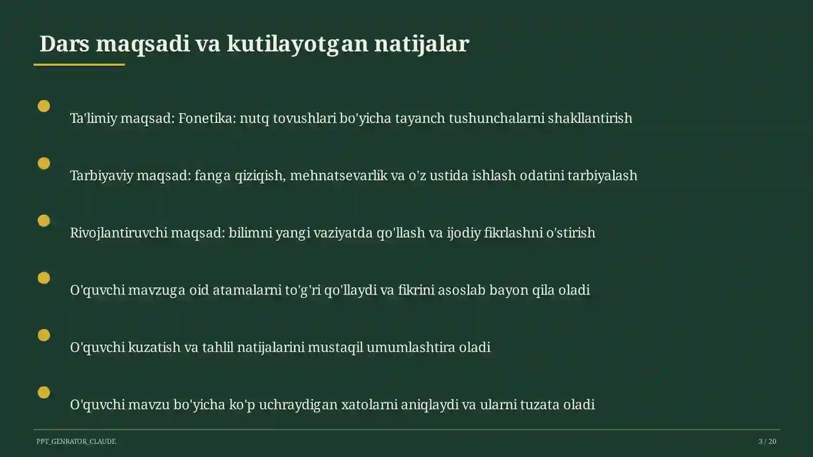 Fonetika: nutq tovushlari (5-sinf) 3