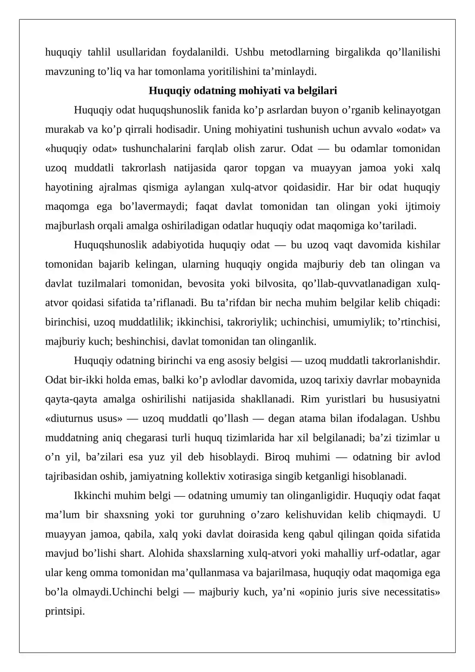 HUQUQIY ODAT – HUQUQNING QADIMGI MANBASI SIFATIDA 3