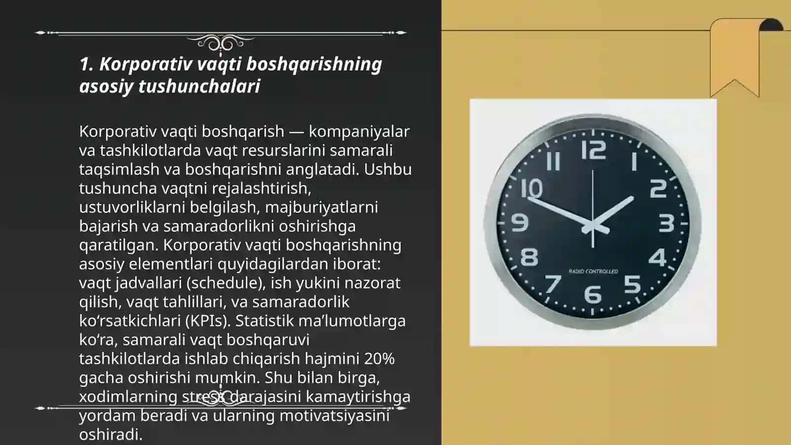 Korporativ vaqti boshqarish tashkilot samaradorligini oshirish vositasi sifatida 3