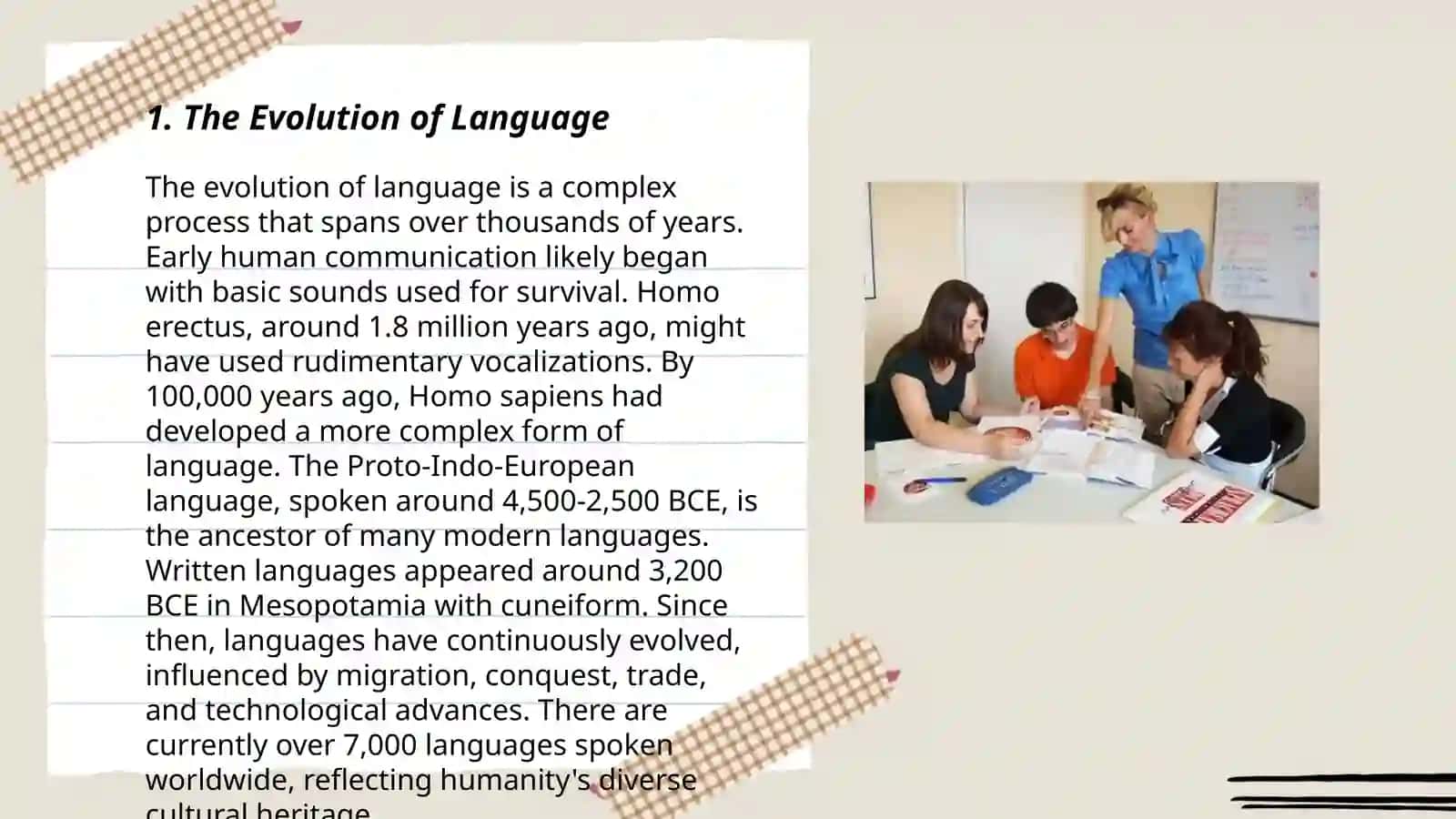 "The Evolution of Language" 3