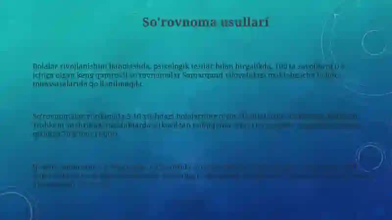 Bolalar psixologiyasi metodlari 3