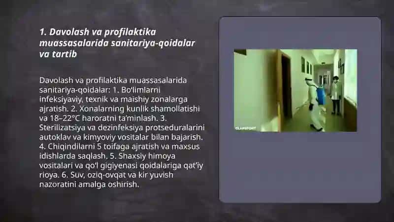 Davolash va profilaktika muassasalari gigiyenasi 3