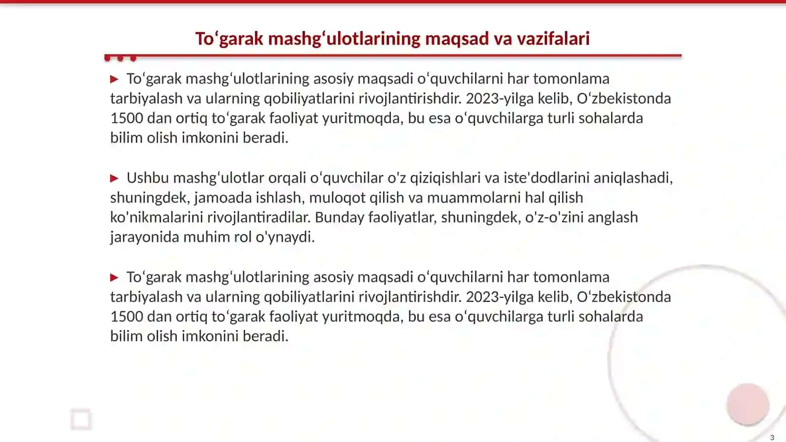 Toʻgarak mashgʻulotlarining maqsad va vazifalari 3