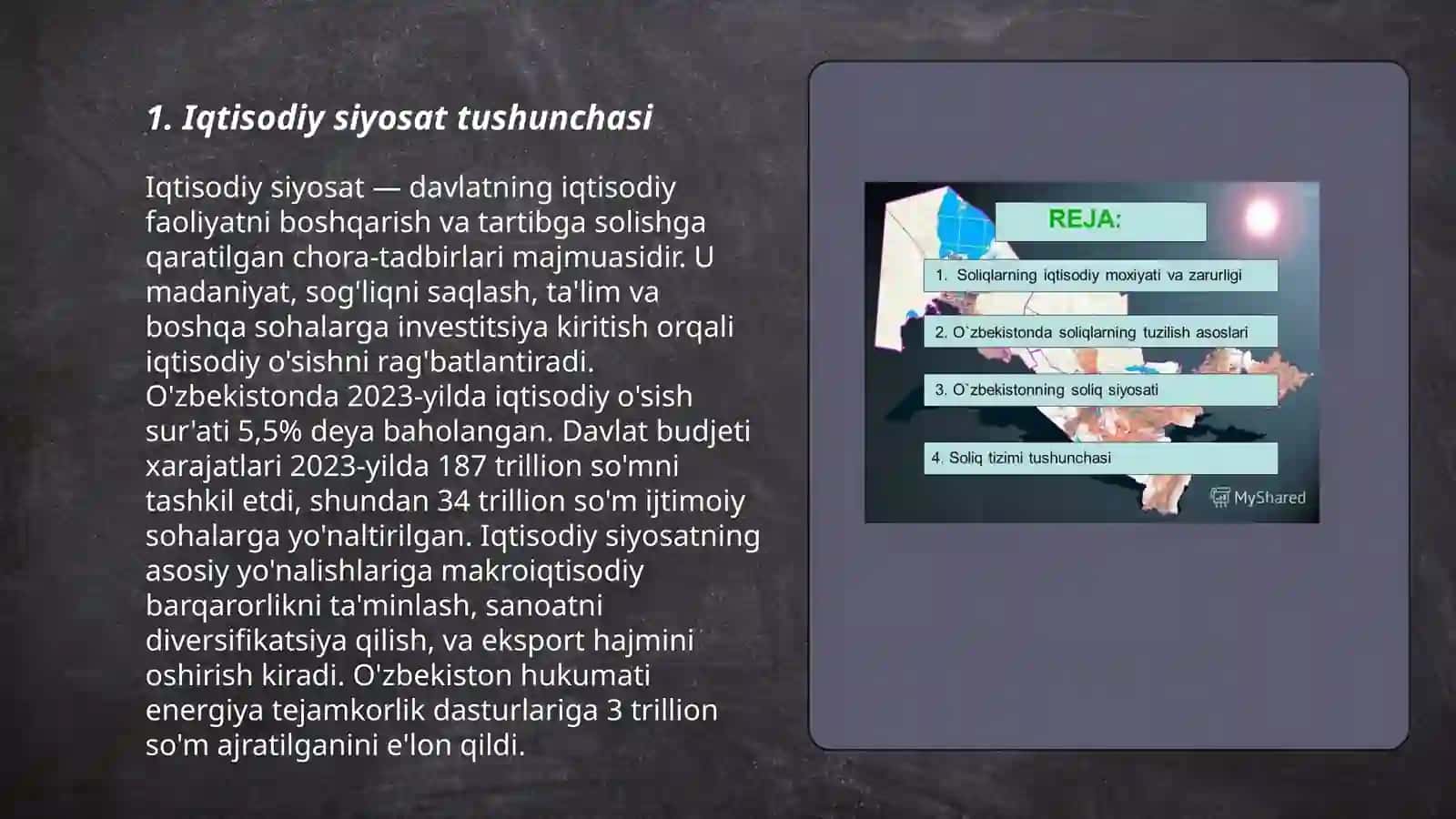 Iqtisodiy siyosat va soliq siyosati 3