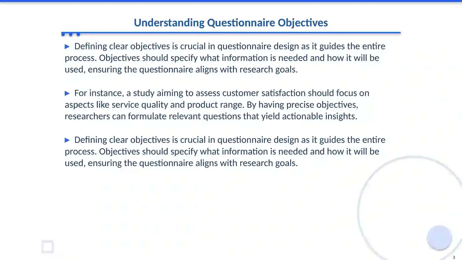 Designing Questionnaires 3