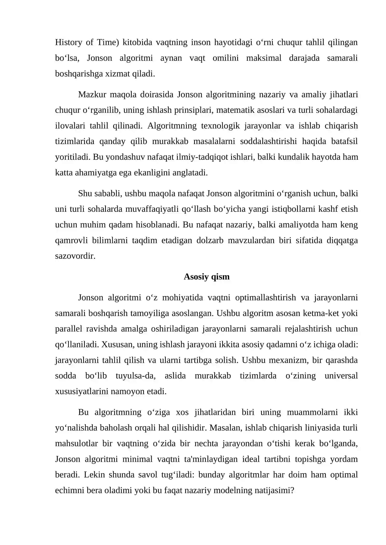 Jonson Algoritmi: Muammoni Minimal Vaqtda Hal qilish 3