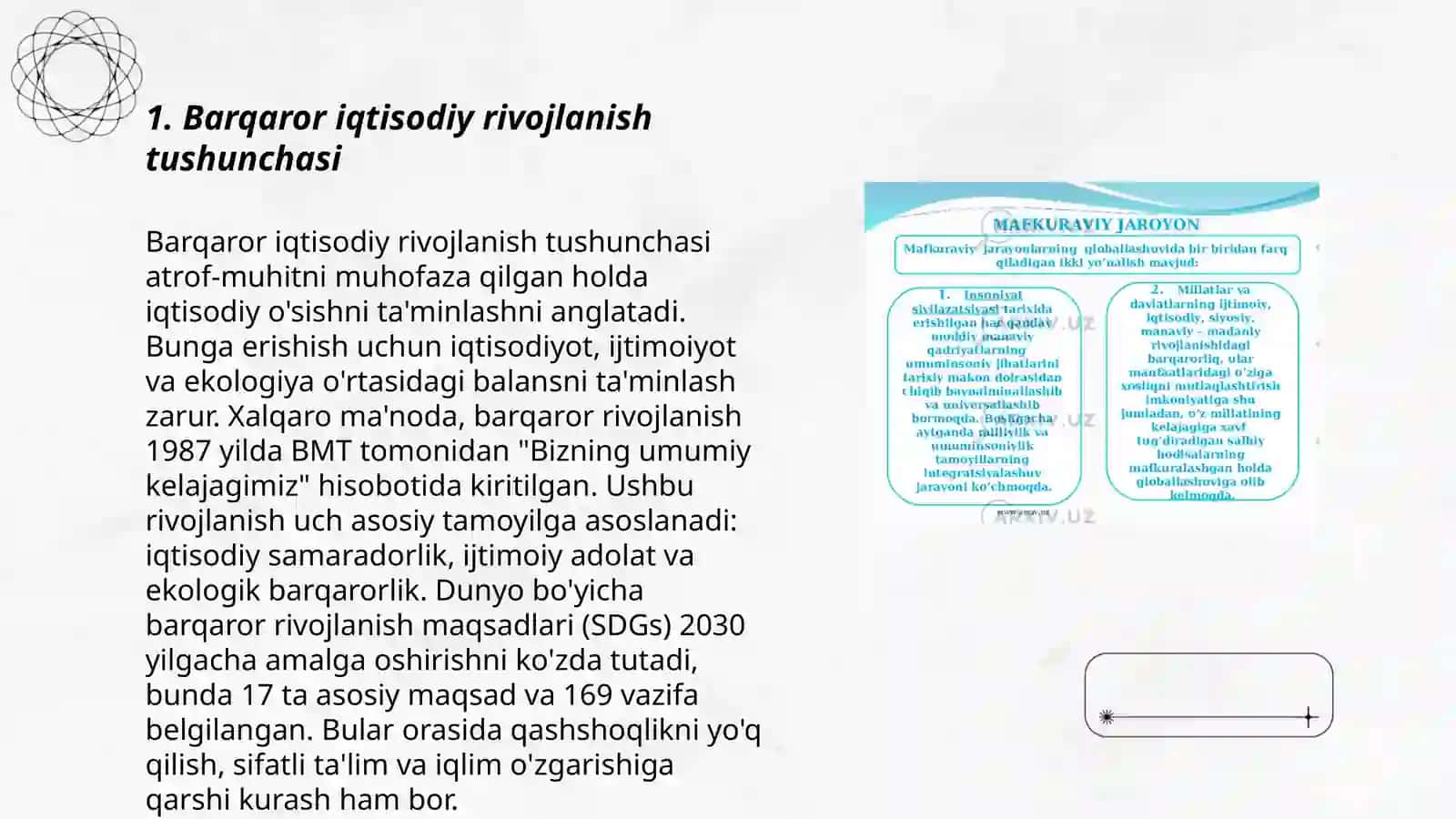Barqaror iqtisodiy rivojlanishning mohiyati va uni ta'minlashda yashil iqtisodiyotning órni 3