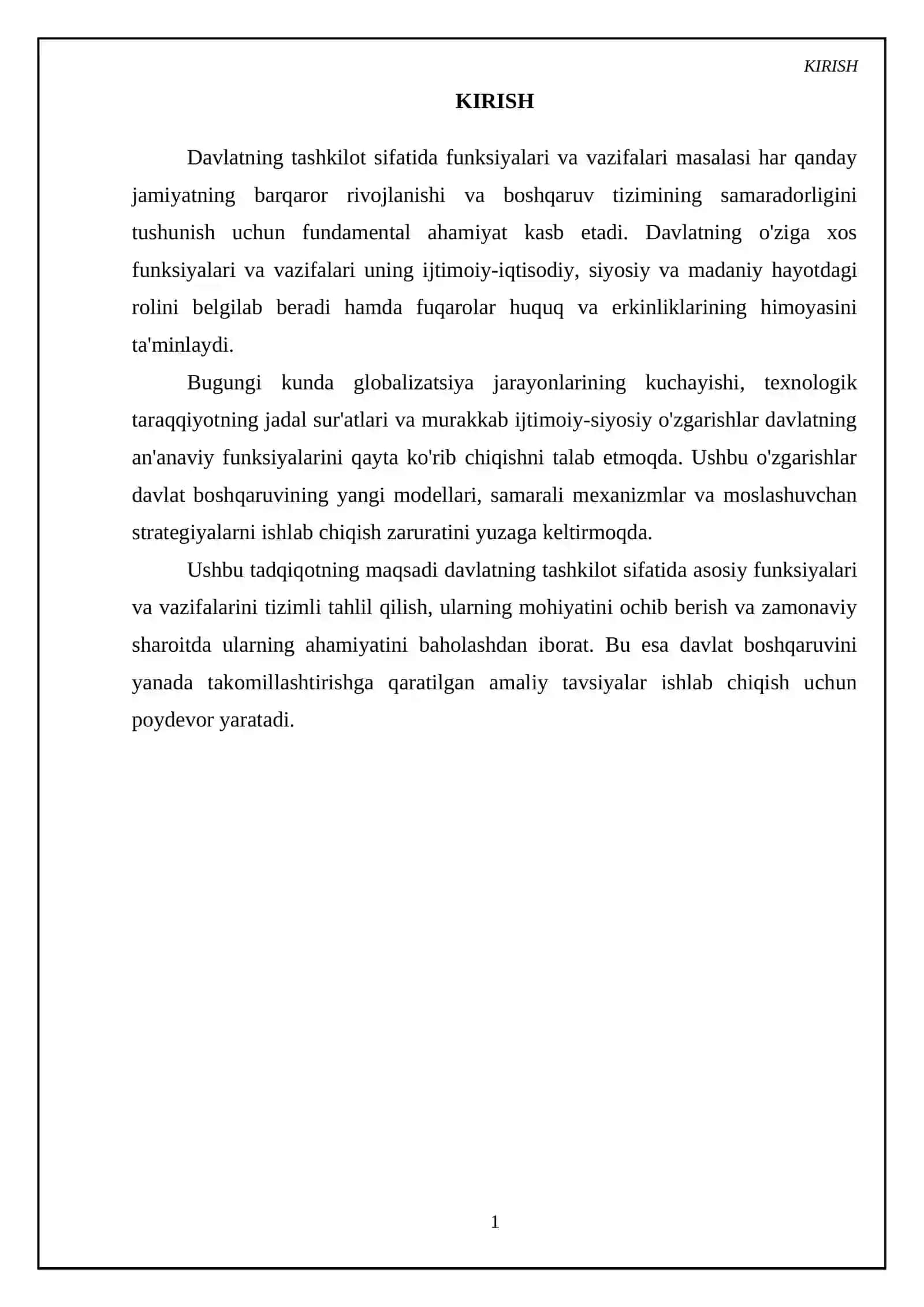 Davlatning tashkilot sifatida funksiyalari va vazifalari 3