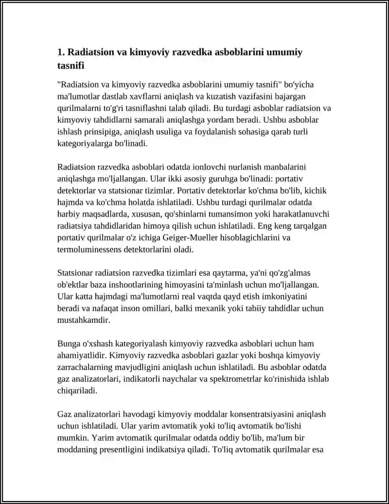 Radiatsion va kimyoviy razvedka asboblarini umumiy tasnifi 3