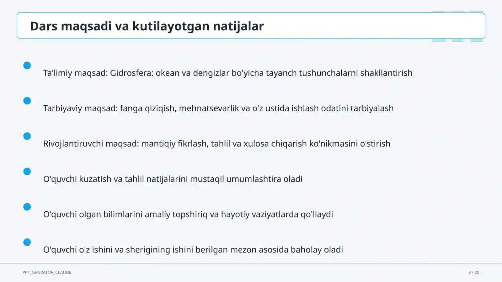 Gidrosfera: okean va dengizlar (6-sinf) 3