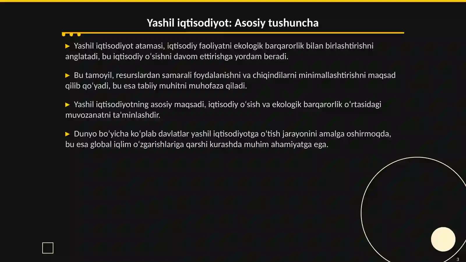 Yashil iqtisodiyotga o‘tish tamoyillari 3