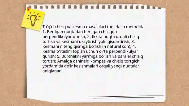 Tug'irlashga metodiga doir geometrik masalalar 3
