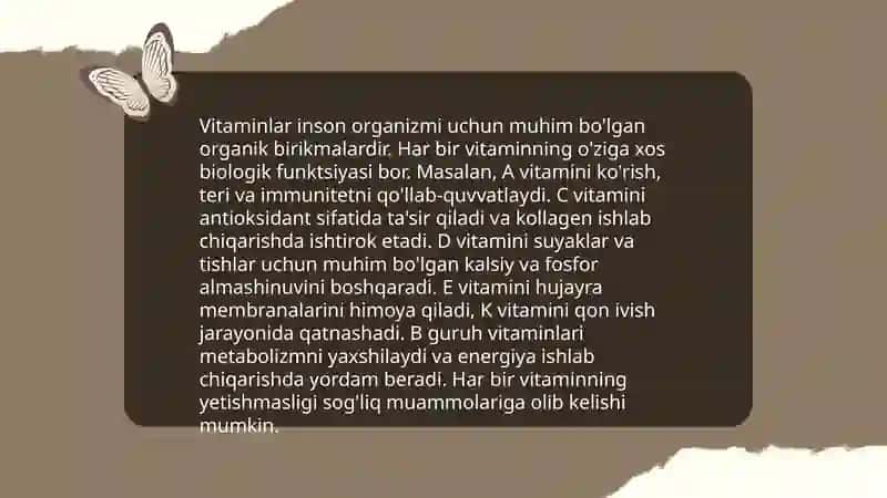 Organizmda vitaminlar roli 3